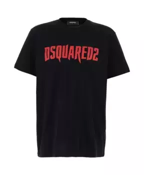 Футболка Поло с кленовым принтом Dsquared2, черный