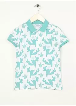 Футболка-поло с короткими рукавами и рисунком для мальчика Mint Boy's OKIDO U.S. Polo Assn., мятный