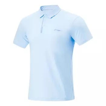 Футболка поло с логотипом быстросохнущая рубашка поло Li-Ning, синий