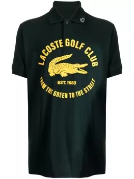 Футболка поло с логотипом Lacoste, зеленый