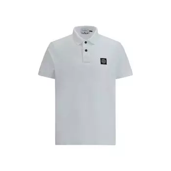 Футболка-поло с логотипом Stone Island, белый