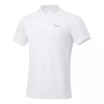Футболка поло с логотипом тренировочная рубашка поло Li-Ning, белый
