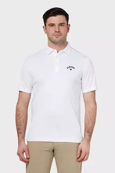 Футболка поло с логотипом турнира на левой стороне груди Callaway Apparel, белый