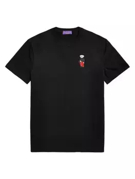 Футболка-поло с медведем «Лунный Новый год» Ralph Lauren Purple Label, черный