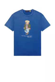 Футболка-поло с медведем Salt Wash Polo Ralph Lauren, цвет CR24 NW Iris Blue SW Explorer Bear