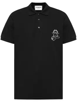 Футболка-поло с мультяшным принтом Iceberg, черный