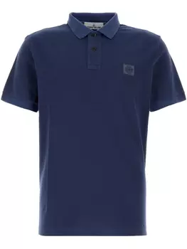 Футболка-поло с нашивкой-логотипом Stone Island, синий