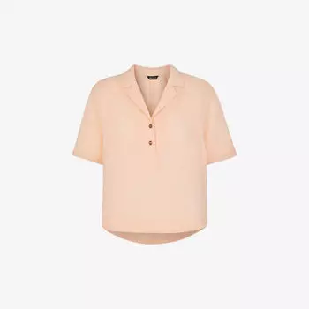 Футболка-поло Sadie из смесового льна Whistles, розовый