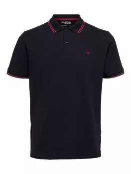 Футболка поло SELECTED HOMME, черный