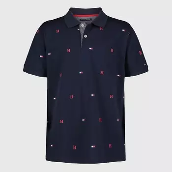 Футболка-поло Tommy Hilfiger Little Kids' H Flag, темно-синий