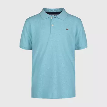 Футболка-поло Tommy Hilfiger Little Kids' Solid, бирюзовый