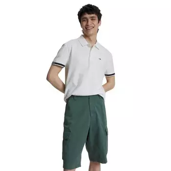 Футболка-поло Tommy Jeans Regular Fit Stretch Logo, белый