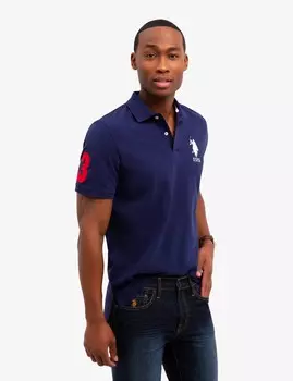 Футболка поло U.S. Polo Assn. Big Logo Solid, темно-синий