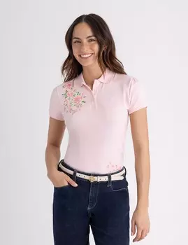 Футболка-поло U.S. Polo Assn Blossom Printed, розовый