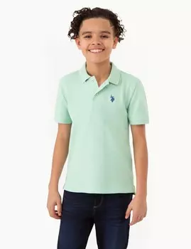 Футболка поло U.S. Polo Assn. Boys Pique, светло-зеленый