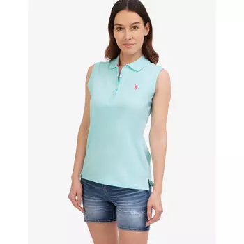 Футболка-поло U.S. Polo Assn. Classic Sleeveless, бирюзовый