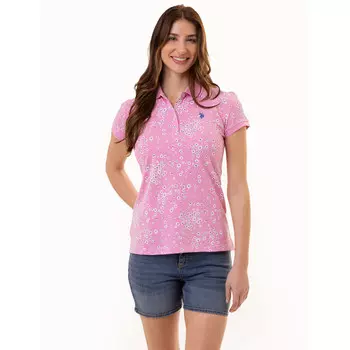 Футболка-поло U.S. Polo Assn. Daisy Print, розовый