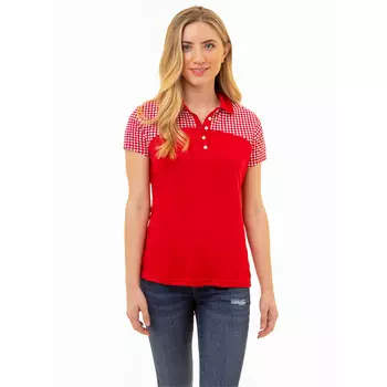Футболка-поло U.S. Polo Assn. Dot Print Colorblock, красный