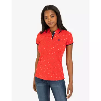 Футболка-поло U.S. Polo Assn. Dot Print, красный