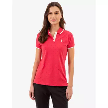 Футболка-поло U.S. Polo Assn. Dot Print Pique, красный
