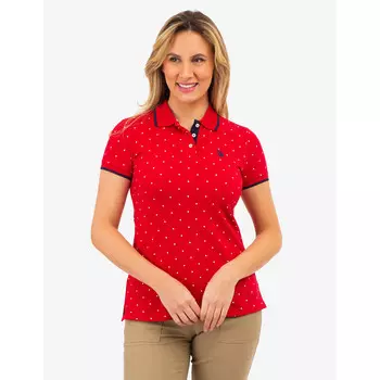 Футболка-поло U.S. Polo Assn. Dot Print Pique, красный