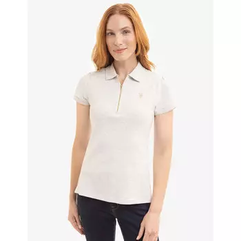 Футболка-поло U.S. Polo Assn. Half Zip Puff Sleeve Heather, бежево-серый