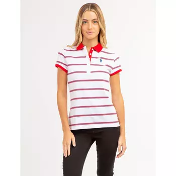 Футболка-поло U.S. Polo Assn. Horizontal Multi Striped, белый