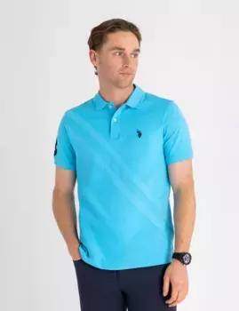 Футболка-поло U.S. Polo Assn Jersey Double Sash, голубой