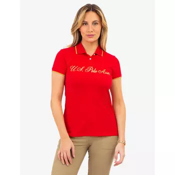 Футболка-поло U.S. Polo Assn. Lurex Script Tipped, красный