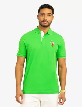 Футболка поло U.S. Polo Assn. Multi Color Big Logo, зеленый