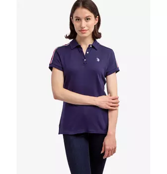 Футболка-поло U.S. Polo Assn. Multi Shoulder Stripe, темно-синий