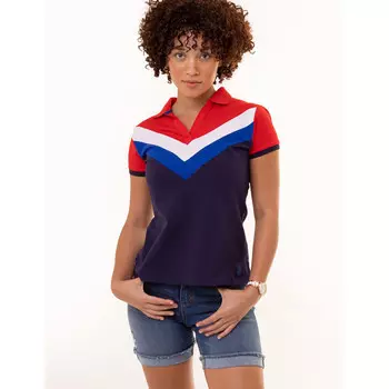 Футболка-поло U.S. Polo Assn. Open Placket Chevron, темно-синий