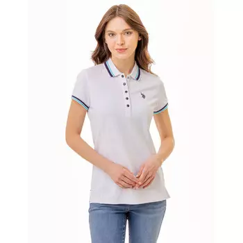 Футболка-поло U.S. Polo Assn. Princess Side Seam Tipped, белый