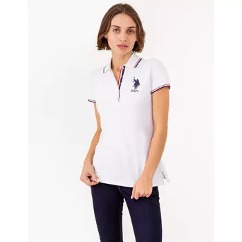 Футболка-поло U.S. Polo Assn. Signature Stripe Placket, белый