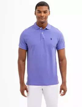 Футболка поло U.S. Polo Assn. Slim Fit Solid Pique, фиолетовый