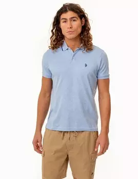 Футболка поло U.S. Polo Assn. Slim Fit Solid Interlock, голубой