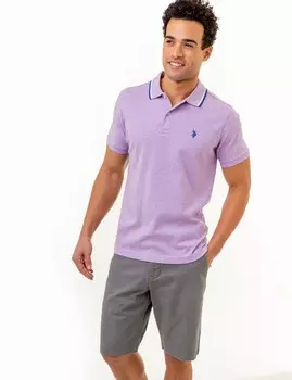Футболка поло U.S. Polo Assn. Slim Fit Solid Interlock, сиреневый