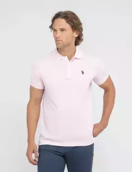 Футболка-поло U.S. Polo Assn Slim Fit Solid Pique, светло-розовый