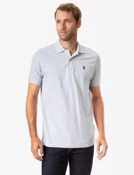 Футболка поло U.S. Polo Assn. Solid Pique Small Logo, светло-серый