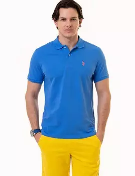 Футболка поло U.S. Polo Assn. Solid Pique Small Logo, синий