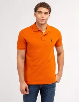 Футболка поло U.S. Polo Assn. Solid Pique Small Logo, оранжевый