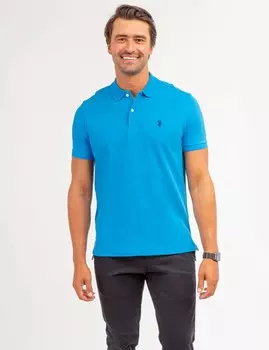 Футболка поло U.S. Polo Assn. Solid Pique Small Logo, голубой