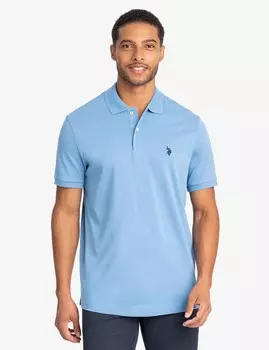 Футболка поло U.S. Polo Assn. Solid Interlock, голубой
