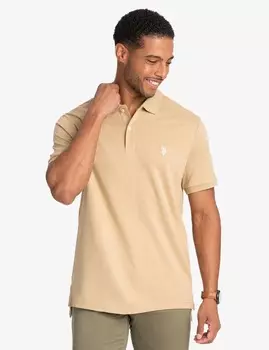 Футболка поло U.S. Polo Assn. Solid Interlock, бежевый
