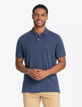 Футболка поло U.S. Polo Assn. Solid Interlock, синий