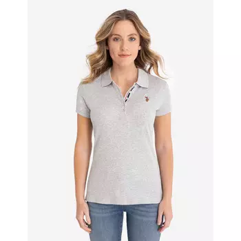 Футболка-поло U.S. Polo Assn. Solid Interlock, светло-серый