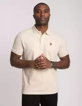 Футболка поло U.S. Polo Assn. Solid Pique Small Logo, устрично-белый