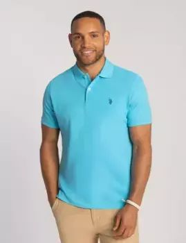 Футболка поло U.S. Polo Assn. Solid Pique Small Logo, речной-синий