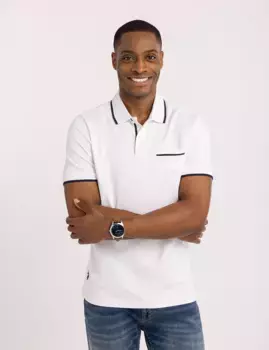 Футболка-поло U.S. Polo Assn Solid Interlock With Hidden Pocket, белый