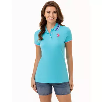 Футболка-поло U.S. Polo Assn. Tipped Varsity, голубой